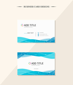 Simple business card with geometric design