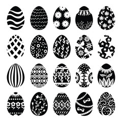 Vector illustrations of Easter decorative eggs set