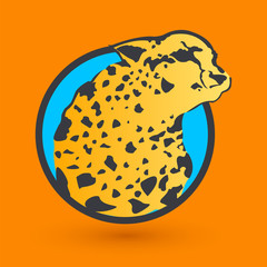 Cheetah Emblem Stylized vector illustration.