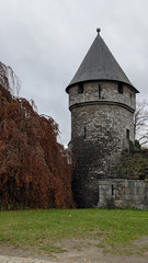 Fototapeta premium Maastricht, Limburg / Netherlands - November 2019: Fortress: walls, towers, gates