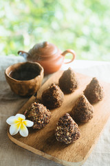 Making craft chocolate candies