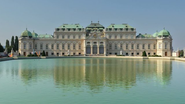belvedere palace, vienna, austria, 4k
