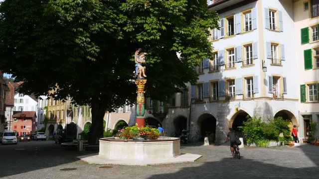 daily life on swiss streets, switzerland