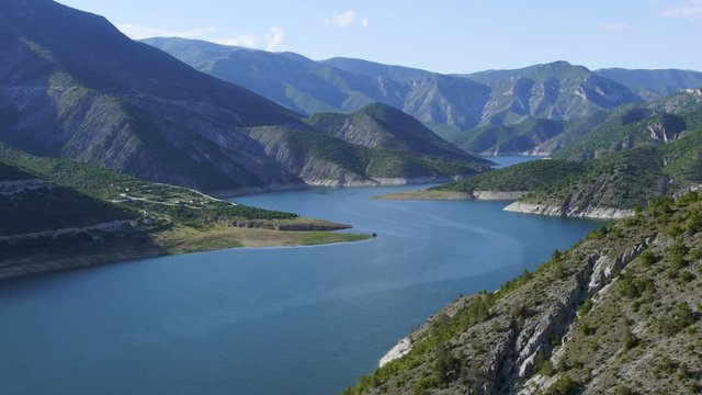 Nature Vardar River in tranquil idyllic scene, Matka Canyon, Macedonia