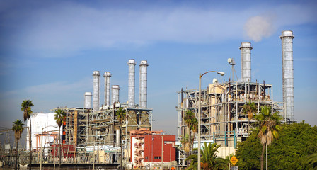 Fototapeta premium Industrial power plant in California