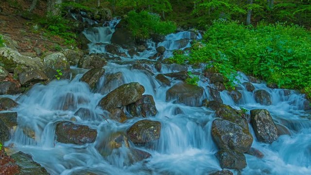 Clean spring water flowing in the highland of Kosovo