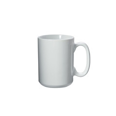 cup or white ceramic mug on background new.