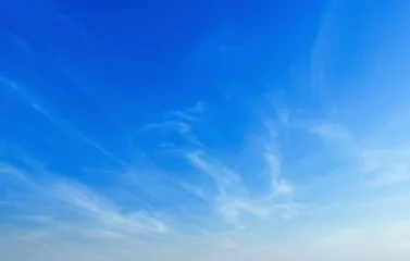 Foto op Plexiglas beautiful blue sky with soft white cloud background © lovelyday12