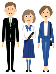 卒業式 家族 学生