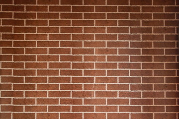 brown brick wallpaper in room .