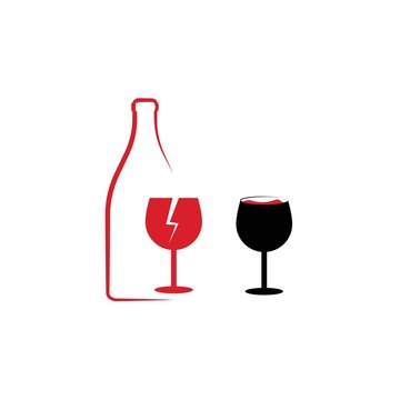 Wine icon Vector Illustration design Logo