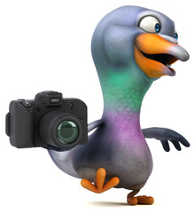 Fun pigeon - 3D Illustration