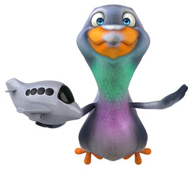 Fun pigeon - 3D Illustration