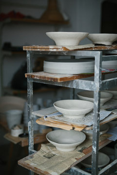 Pottery in workshop