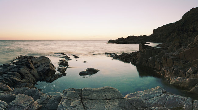 Coastline at sunset
