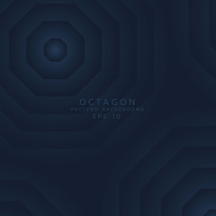 Octagon pattern background abstract geometric wave design art dark color style