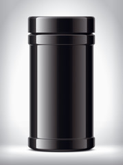 Plastic Jar on background. Glossy surface version.