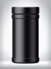 Plastic Jar on background. Matt surface version. 