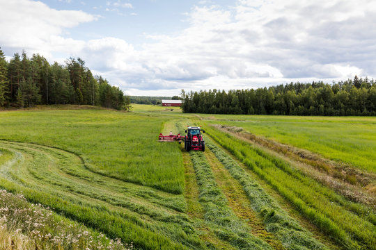 Tractor Mowing Grass