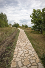 Walkway in the reserve for the safety of travelers.