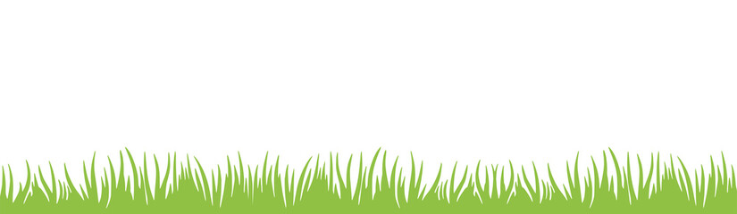 Grass lawn. Vector flat background frame. Green field. Design element. Copy space.