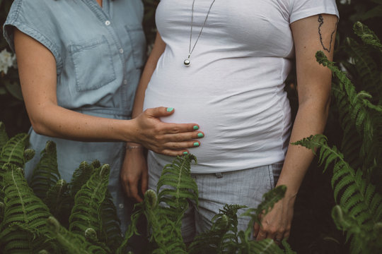 Lesbian couple expecting baby