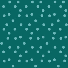 Fototapeta na wymiar Simple green blue polka background seamless pattern