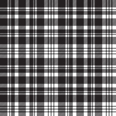 Diagonal black white plaid sreamless pattern