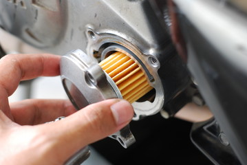 New Engine oil filter change