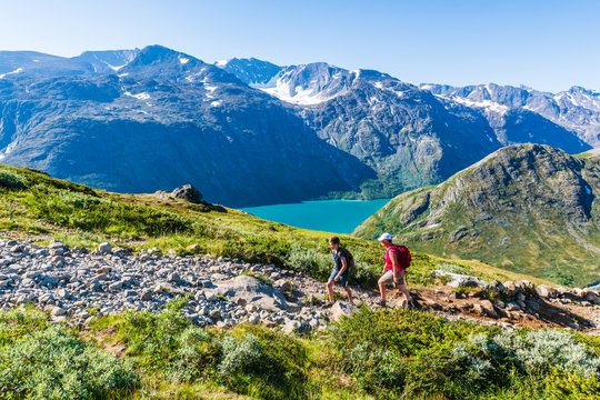Hikers ion mountains