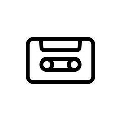 musical coset icon vector. A thin line sign. Isolated contour symbol illustration