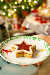 homemade Christmas linzer