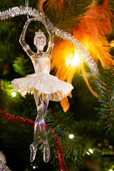 Fototapeta na wymiar Christmas decoration ballet girl