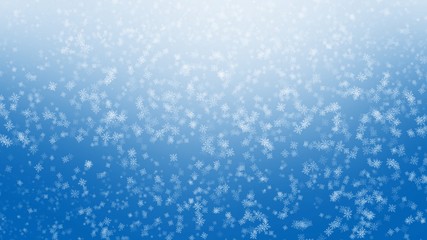 White Snow flake on Blue and White Background in Christmas and New Year	