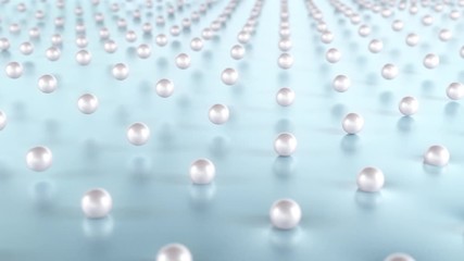 Bouncing balls on cloth surface. 3d render background