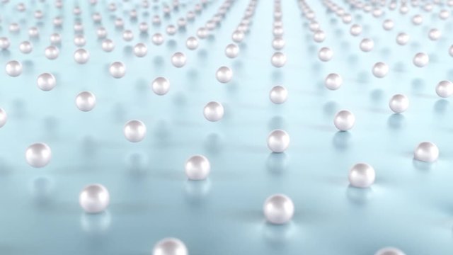 Bouncing balls on cloth surface. 3d render background