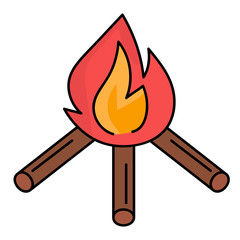 Camping element vector illustration