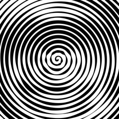 Naklejka premium Abstrakcyjne tło. Ilustracja wektorowa psychodelicznej spirali z promieniami promieniowymi. Zakręcony efekt komiczny. Tła wirowe. Hipnotyczna spirala