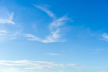 Blue sky and white puffy clouds