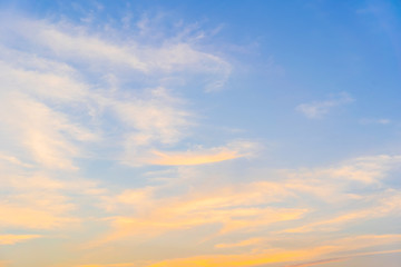 Colorful sky in twilight time, background