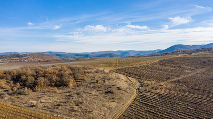 Autumn, mountains, vineyards