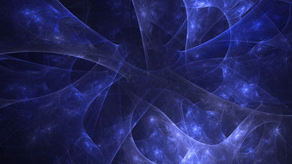3D rendering abstract blue fractal light background