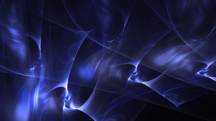 3D rendering abstract blue fractal light background