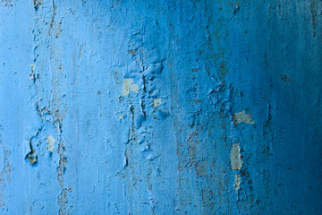 Industrial, distressed, blue, paint, antique, marine, steel, background, peeling, cracked.