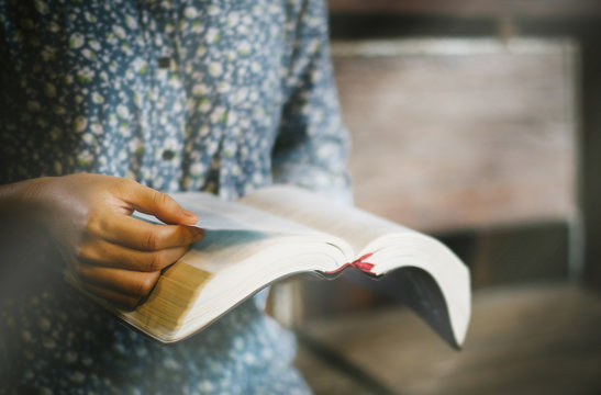 People Sharing Gospel To Her Friends,sunday Learning,read Bible Together. 