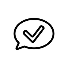 read message icon vector. A thin line sign. Isolated contour symbol illustration