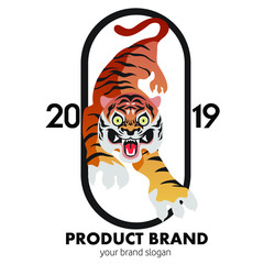logo tiger for drinking product brand