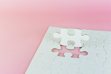 missing one piece of jigsaw puzzle,Job recruitment concept.