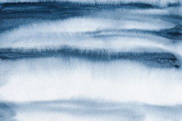 Abstract indigo blue watercolor background, watercolor texture - obrazy, fototapety, plakaty
