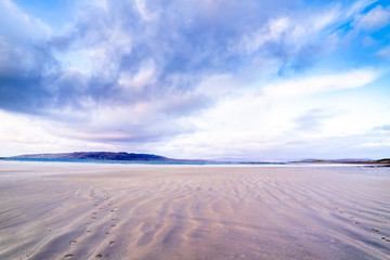 Narin Strand is a beautiful large blue flag beach in Portnoo, County Donegal in Ireland